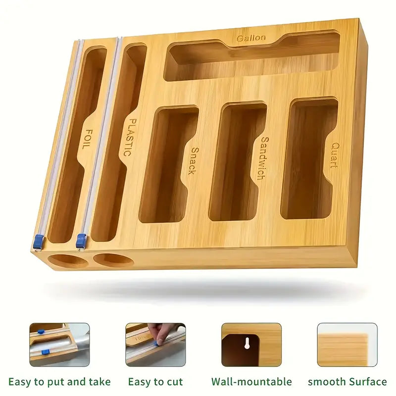 Bamboo Sealer Bag Organizer