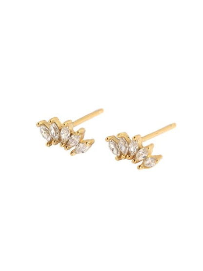 The Artisan Leaf Stud Earring