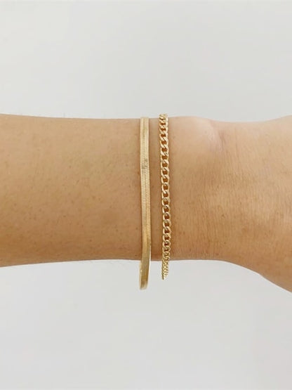 Minimalist Hollow Chain Strand Bracelet