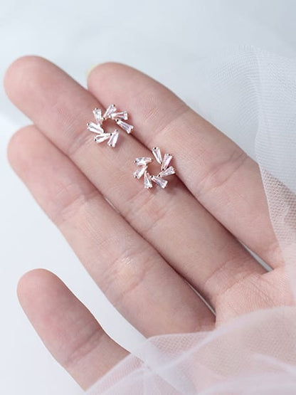 The Zirconia Flower Earrings